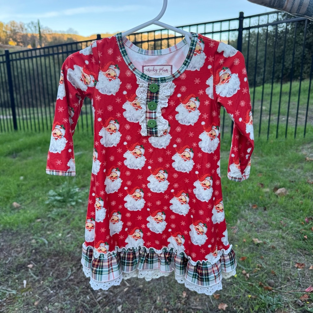 Cheeky Plum Christmas Night Gown 6-12 Months